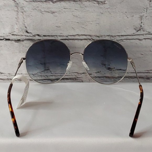 'SALVADOR FERRAGAMO' SMOKY-EYE LENSE ROUND FRAME SUNGLASSES & CASE SET - Picture 4 of 15